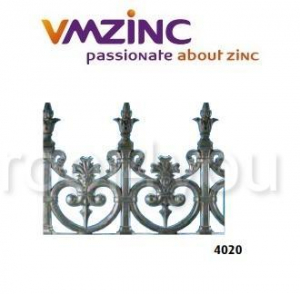 Gard ornamental - Decor standard VMZINC, inaltime 900 mm, lungime 960 mm, Model 4020