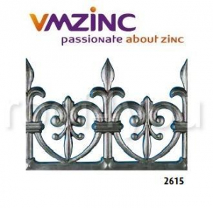 Gard ornamental - Decor standard VMZINC, inaltime 215 mm, lungime 960 mm, Model 2615