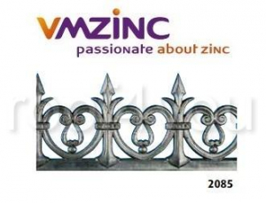 Gard ornamental - Decor standard VMZINC, inaltime 270 mm, lungime 950 mm, Model 2085