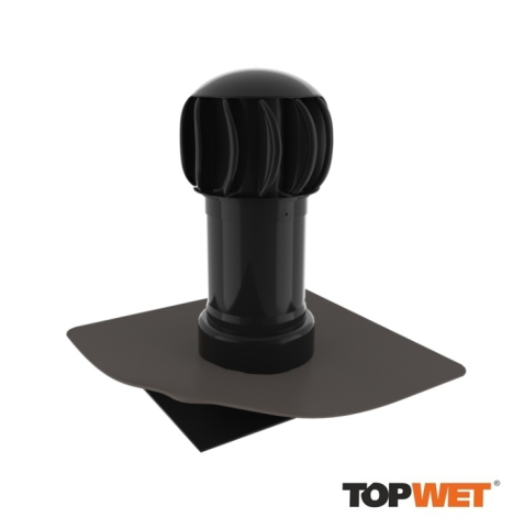 Aerisire - Deflector de acoperis cu turbina TOPWET cu flansa din membrana EPDM, DN 160