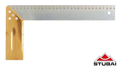 - Unelte pentru masurare si trasare - Echer pentru tamplarie, cu gradatie si maner din lemn