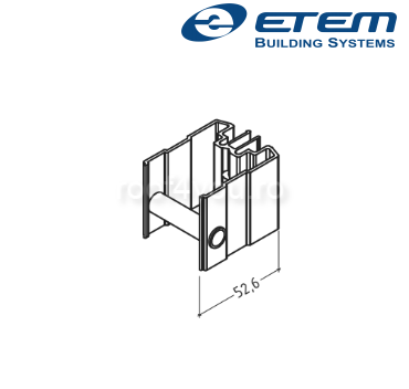 - Structuri fatade ventilate - Element agatare, H54mm, Etem
