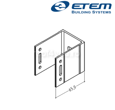 - Structuri fatade ventilate - Element agatare, H65mm, Etem