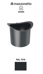 - Jgheaburi si burlane din aluminiu prevopsit - Element de racord cu guler Ø80, Aluminiu Mazzonetto Vestis, RAL 7016