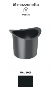- Sisteme invelitori si fatade - Element de racord cu guler Ø80, Aluminiu Mazzonetto Vestis, RAL 9005