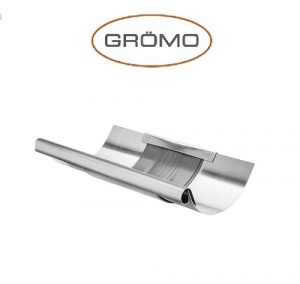 Burlane ornamentale - Element dilatare jgheab semicircular cu capac 400, Titan Zinc natural Gromo