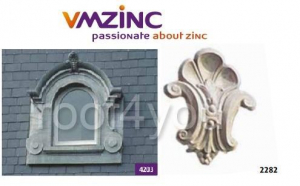 Lucarne - Fereastra lucarna standard VMZINC, golul de fereastra 0.90 x 0.55 m,  inaltime 1.33 m, latime 1.16, Model 4203