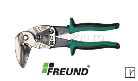 - Foarfeci - Foarfeca tabla taiere in unghi 90 grade dreapta, maner verde, lungime 200mm, Freund