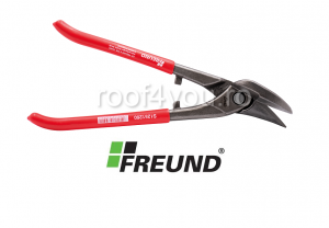 Foarfeci - Foarfeca taieri drepte 260 mm, stanga, PVC rosu, Freund