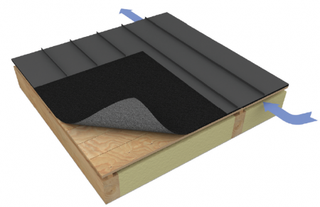 Folie anticondens cu covor de ventilare, greutate 450 gr/mp, fara banda banda de sigilare, rola de 37.5mp, JUTA JUTA [4]