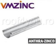 Structuri fatade ventilate - Jgheab semicircular Ø190 titan zinc Anthra Vmzinc