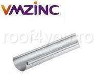 Structuri fatade ventilate - Jgheab semicircular Ø190 titan zinc natural Vmzinc