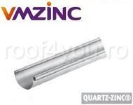 Structuri fatade ventilate - Jgheab semicircular Ø190 titan zinc Quartz Vmzinc