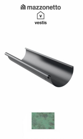 - Jgheaburi si burlane din aluminiu prevopsit - Jgheab semicircular Ø150, L=3m, RAL COPPER GREEN