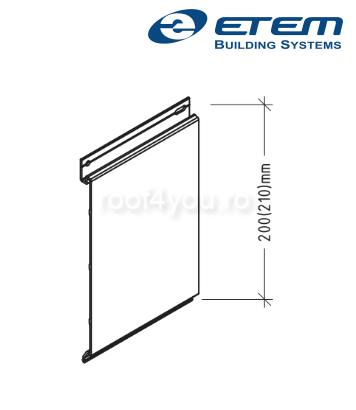 - Structuri fatade ventilate - Lamella MF, 200 mm, Etem