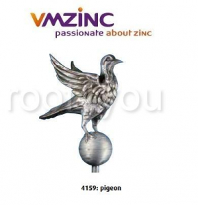 Ornamente de varf 3D - Ornament de varf 3D VMZINC, latime 350 mm, diametru bila ø 1200 mm, Model 4159