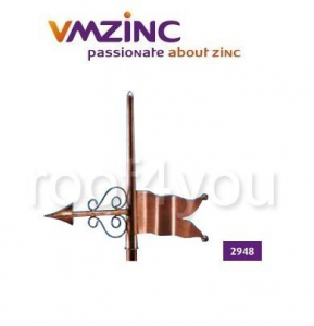 Ornamente de varf 2D - Ornament de varf: sageti si steaguri standard VMZINC, inaltime 550 mm, Model 2948