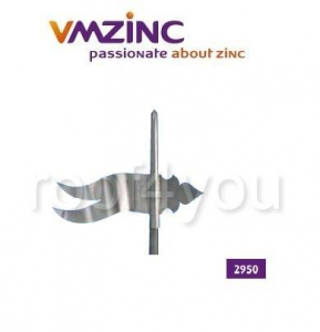Ornamente de varf 2D - Ornament de varf: sageti si steaguri standard VMZINC, inaltime 400 mm, Model 2950