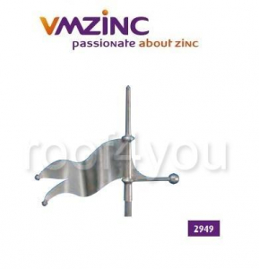 Ornamente de varf 2D - Ornament de varf: sageti si steaguri standard VMZINC, inaltime 480 mm, Model 2949