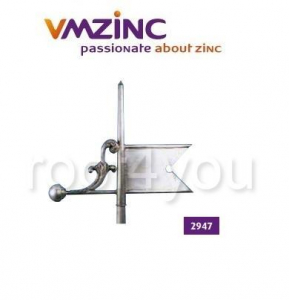 Ornamente de varf 2D - Ornament de varf: sageti si steaguri standard VMZINC, inaltime 450 mm, Model 2947