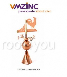 - Ornamente invelitori - Ornament de varf VMZINC, inaltime 800 mm, Model 101