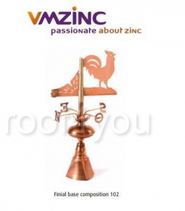 - Ornamente invelitori - Ornament de varf VMZINC, inaltime 700 mm, Model 102