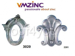 Bull's eye - Ornament lucarna standard "bull's eyes" VMZINC, golul de fereastra 0.6 x 0.4 m,  inaltime 0.97 m, latime 0.95 m, Model 3020