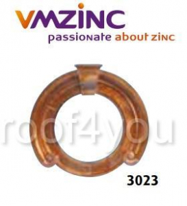 Bull's eye - Ornament lucarna standard "bull's eyes" VMZINC, golul de fereastra Ø 0.75 m,  inaltime 1.23 m, latime 1.27 m, Model 3023
