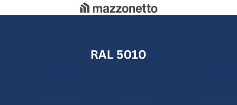- Tabla din otel prevopsit - Otel DX51, RAL 5010, rola 625mm, 0.6mm, 25/17 microni polyester
