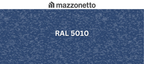 - Tabla din otel prevopsit - Otel DX51 STUCCO, RAL 5010, rola 1250mm, 0.6mm, 25/17 microni polyester