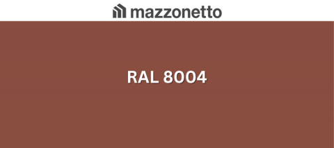 - Tabla din otel prevopsit - Otel DX51, RAL 8004, rola 625mm, 0.6mm, 25/17 microni polyester