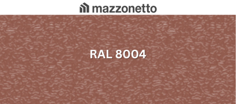 - Tabla din otel prevopsit - Otel DX51 STUCCO, RAL 8004, rola 1250mm, 0.6mm, 25/17 microni polyester