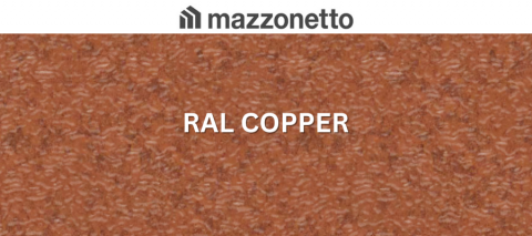 Otel prevopsit - Otel DX51 STUCCO, RAL COPPER, rola 1250mm, 0.55mm, 35/25 microni polyester