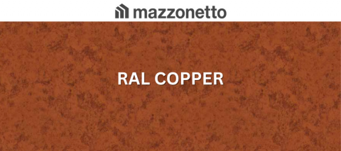 - Tabla din otel prevopsit - Otel DX51, RAL COPPER, rola 500mm, 0.55mm, 35/25 microni polyester
