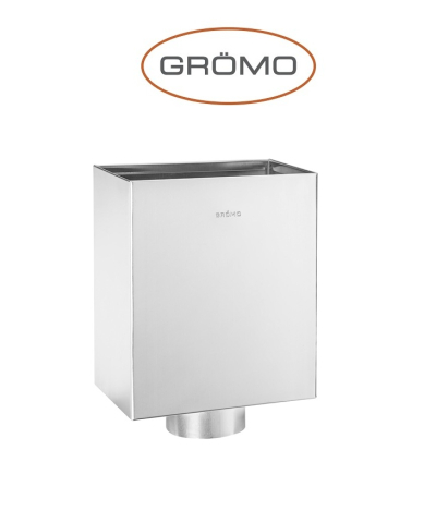 Sisteme de colectare - Palnie colectoare / Vazon terasa pentru acoperis plat Ø100, fara admisie, Titan Zinc natural, GROMO