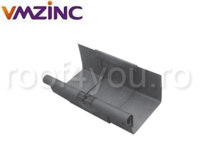 Elemente de dilatare - Piesa dilatare jgheab rectangular 333mm titan zinc Quartz Vmzinc