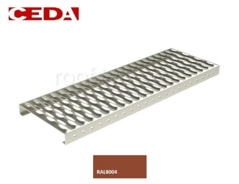 - Trepte din aluminiu - Platforma pentru treapta de acces pe acoperiș, 67 cm, din aluminiu prevopsit