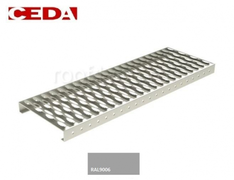 - Trepte din aluminiu - Platforma pentru treapta de acces pe acoperiș, 100 cm, din aluminiu prevopsit