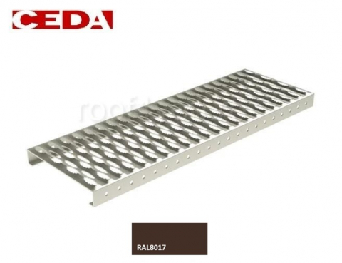 - Trepte din aluminiu - Platforma pentru treapta de acces pe acoperiș, 100 cm, din aluminiu prevopsit