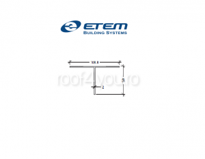 - Structuri fatade ventilate - Profil aluminiu "T", 110 x 60 x 2mm , Etem