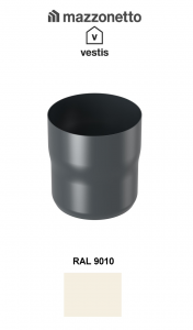 - Sisteme invelitori si fatade - Racord burlan circular Ø100, Aluminiu Mazzonetto Vestis, RAL 9010