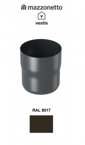 - Jgheaburi si burlane din aluminiu prevopsit - Racord burlan circular Ø80, Aluminiu Mazzonetto Vestis, RAL 8017