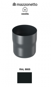- Jgheaburi si burlane din aluminiu prevopsit - Racord burlan circular Ø80, Aluminiu Mazzonetto Vestis, RAL 9005