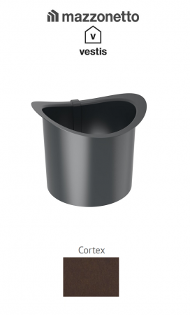 - Jgheaburi si burlane din aluminiu prevopsit - Racord cu guler Ø100, Aluminiu Mazzonetto Vestis, RAL CORTEX