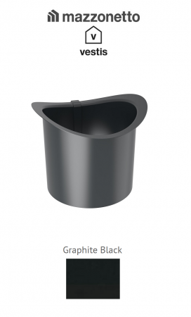 Aluminiu prevopsit - Racord cu guler Ø100, Aluminiu Mazzonetto Vestis, RAL GRAPHITE BLACK