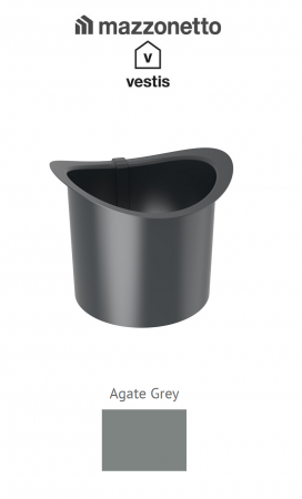 - Jgheaburi si burlane din aluminiu prevopsit - Racord cu guler Ø80, Aluminiu Mazzonetto Vestis, RAL AGATE GREY