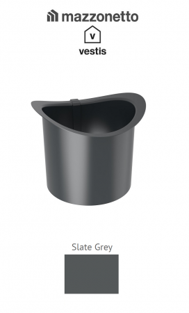 - Jgheaburi si burlane din aluminiu prevopsit - Racord cu guler Ø80, Aluminiu Mazzonetto Vestis, RAL SLATE GREY