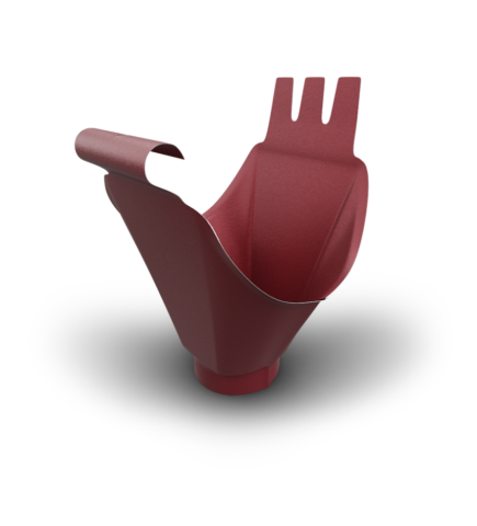 - Jgheaburi si burlane din magnezinc - Racord jgheab-burlan semicircular Ø90, BELPROFILE, finisaj "MagneZinc", RAL Natur