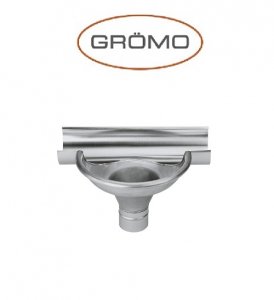 Burlane ornamentale - Racord jgheab cositorit pe jgheab semicircular 280/80, Titan Zinc natural Gromo