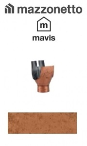 Racord jgheab semicircular Ø150, Burlan Ø100, Otel Mazzonetto Mavis, RAL Copper [1]